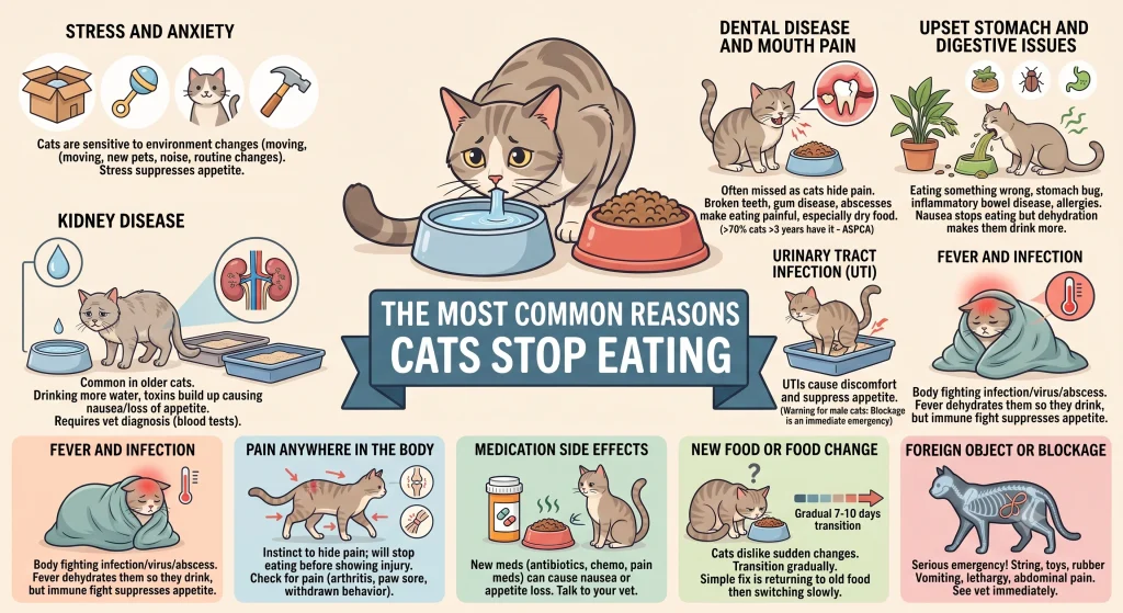 Why Is My Cat Not Eating But Drinking Water